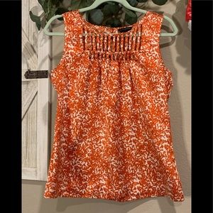 Gorgeous Orange-Red Patterned Top! Banana Republic | Size S